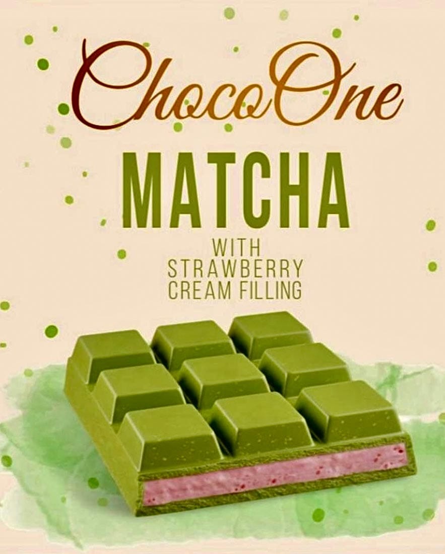 Choco One Matcha with Strawberry Cream Filling